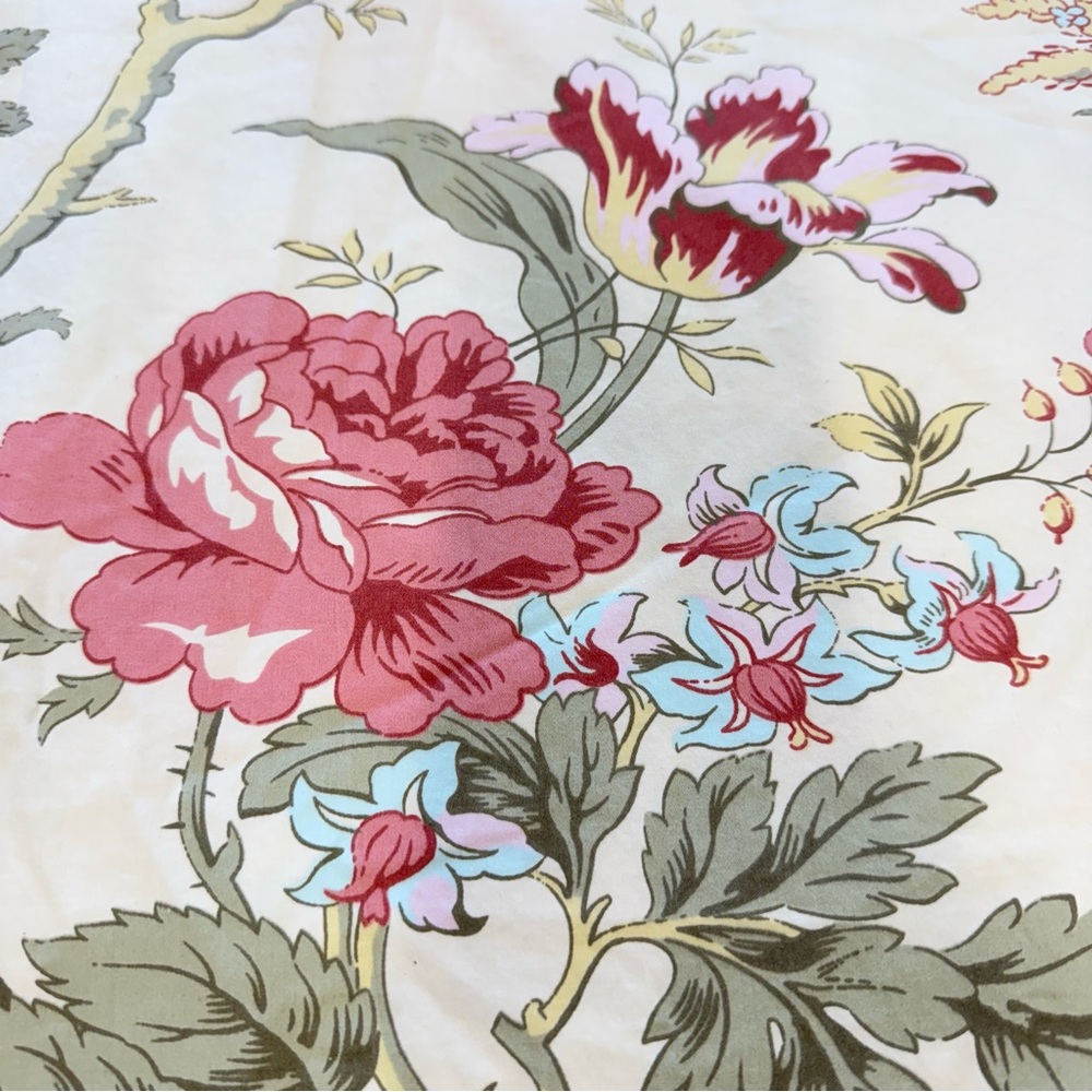 Eikei French Country Garden Toile Floral Printed 100% Cotton Duvet Cover King - Picture 10 of 16